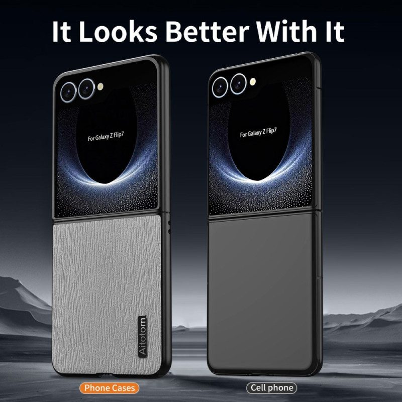 Skal Samsung Galaxy Z Flip 7 Trästruktur