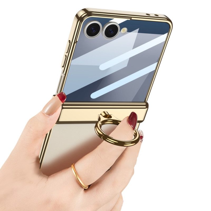 Skal Samsung Galaxy Z Flip 7 Transparent Med Stativ Och Magnetiskt Skydd Gkk