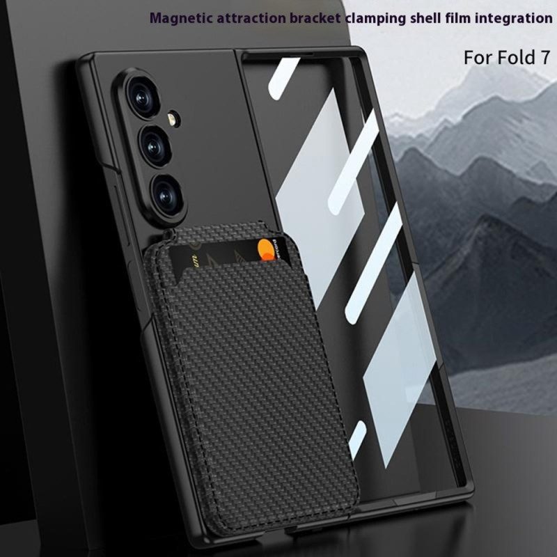 Skal Samsung Galaxy Z Fold 7 Avtagbar Korthållare Och Integrerat Stativ