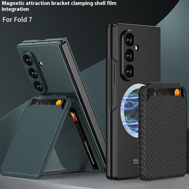 Skal Samsung Galaxy Z Fold 7 Avtagbar Korthållare Och Integrerat Stativ