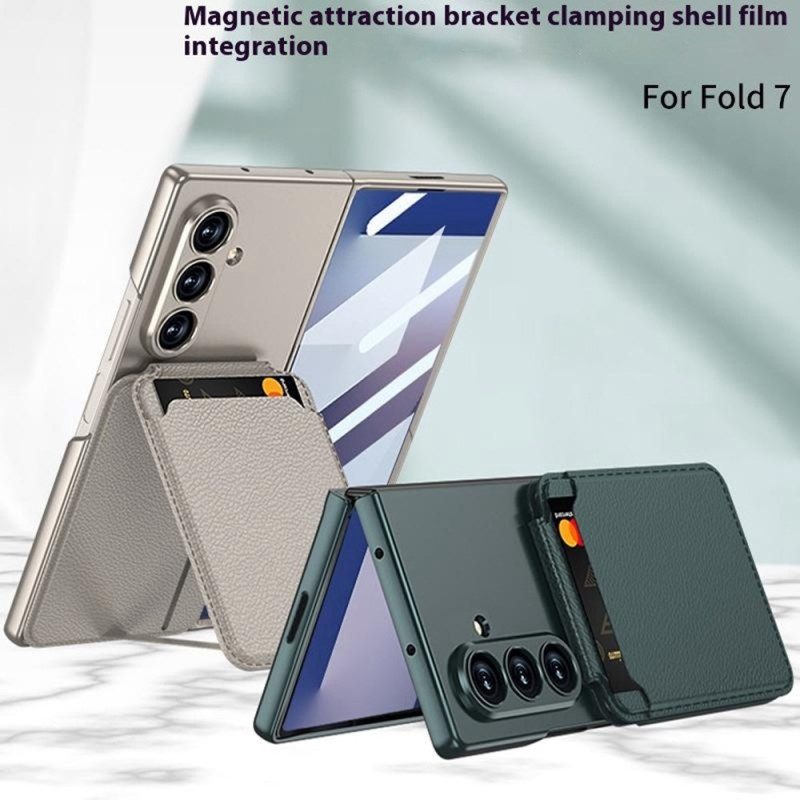 Skal Samsung Galaxy Z Fold 7 Avtagbar Korthållare Och Integrerat Stativ