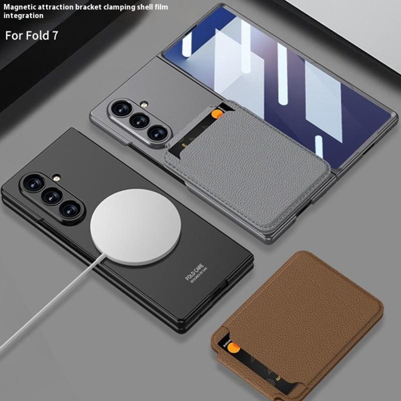 Skal Samsung Galaxy Z Fold 7 Avtagbar Korthållare Och Integrerat Stativ