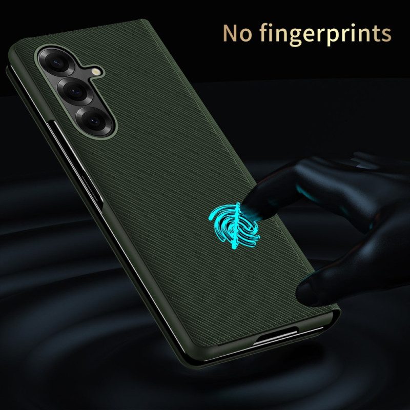 Skal Samsung Galaxy Z Fold 7 Lädereffekt Med Integrerat Stativ