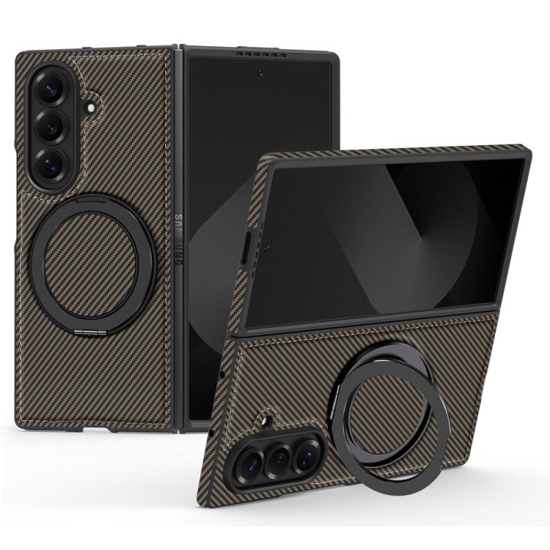 Skal Samsung Galaxy Z Fold 7 Magnetisk Texturerad Kolfiber