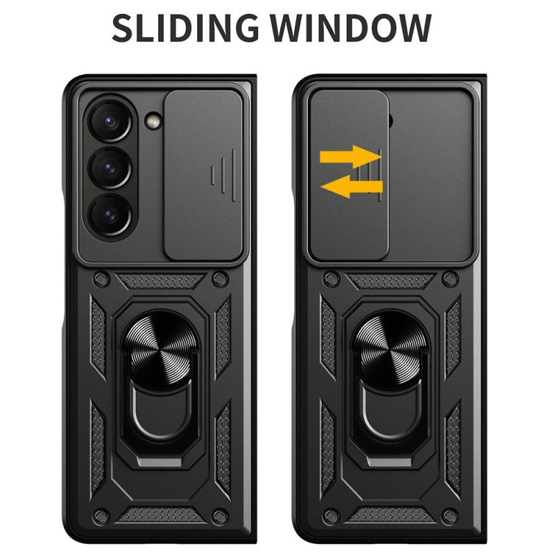 Skal Samsung Galaxy Z Fold 7 Ringhållare Och Glidande Kameraskydd