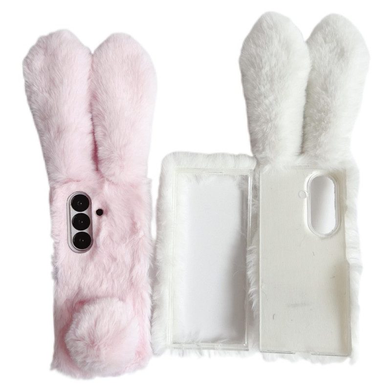 Skal Samsung Galaxy Z Fold 7 Telefonfodral Plyschiga Kaninöron