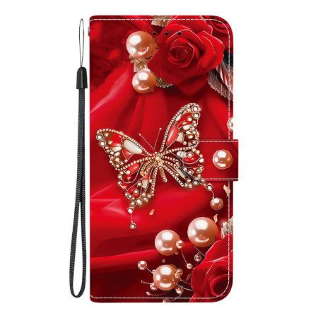 Skyddsfodral Samsung Galaxy A17 4g / 5g Guld Och Pärlfjäril