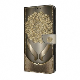 Skyddsfodral Samsung Galaxy A17 4g / 5g Guldblommigt Mönster