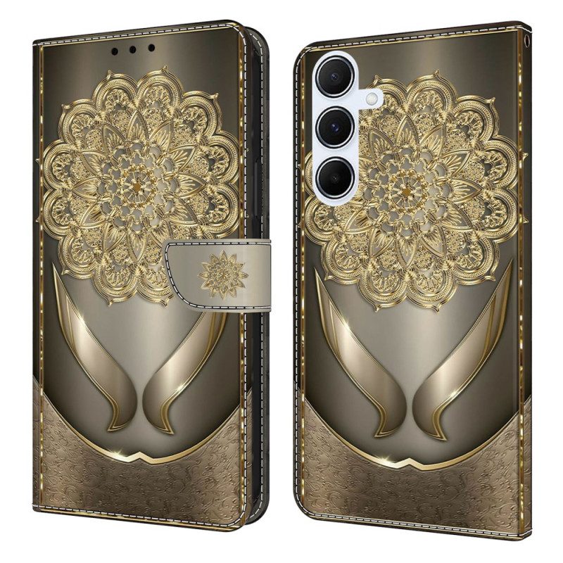 Skyddsfodral Samsung Galaxy A17 4g / 5g Guldblommigt Mönster