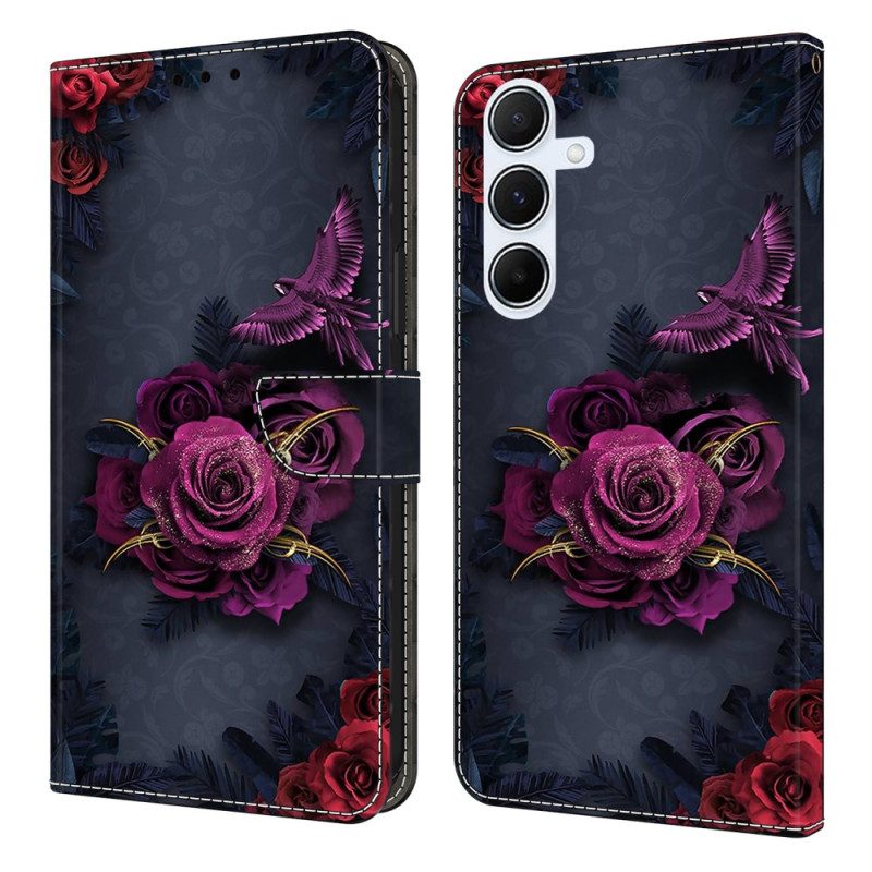 Skyddsfodral Samsung Galaxy A17 4g / 5g Lila Blommor