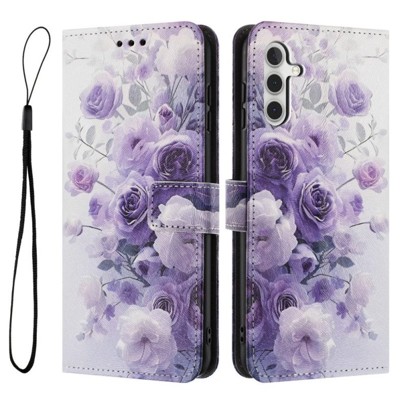 Skyddsfodral Samsung Galaxy A17 4g / 5g Lila Rosor