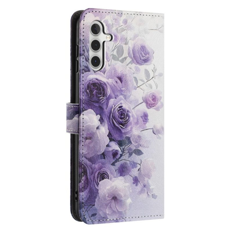 Skyddsfodral Samsung Galaxy A17 4g / 5g Lila Rosor
