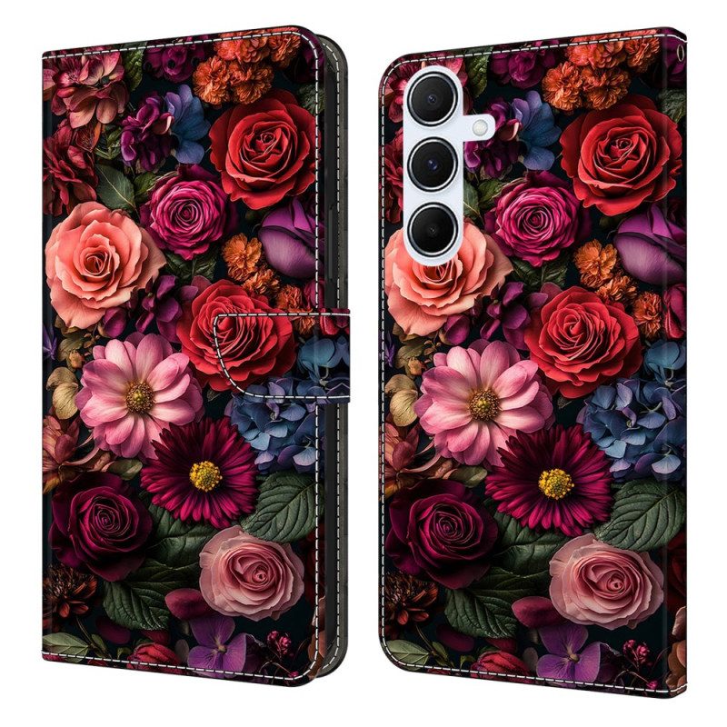 Skyddsfodral Samsung Galaxy A17 4g / 5g Rosa Blommor
