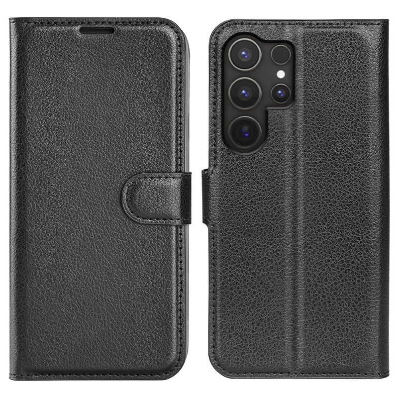 Skyddsfodral Samsung Galaxy S25 Ultra 5g Klassisk Litchi-imitationsläder