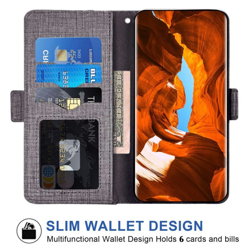 Skyddsfodral Samsung Galaxy S26 Med Denimstruktur Och Roterande Korthållare