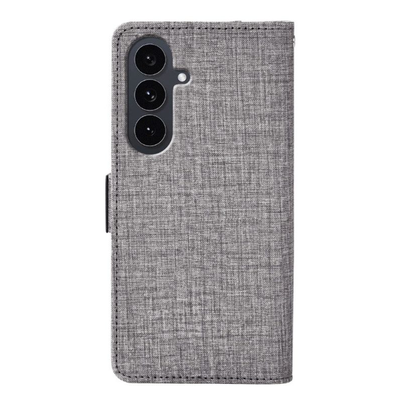 Skyddsfodral Samsung Galaxy S26 Med Denimstruktur Och Roterande Korthållare