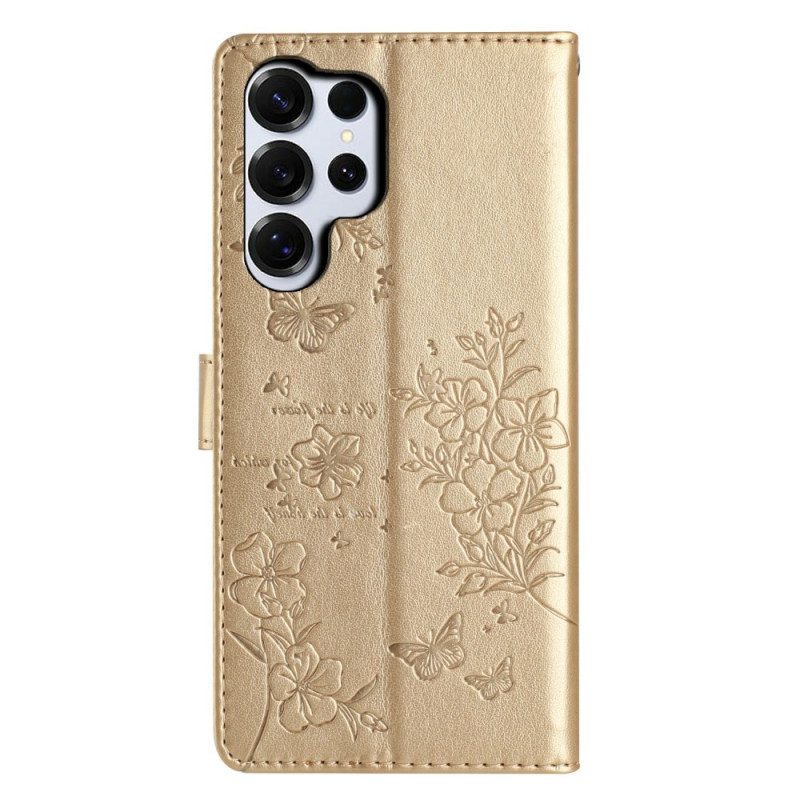 Skyddsfodral Samsung Galaxy S26 Ultra Blommiga Fjärilar