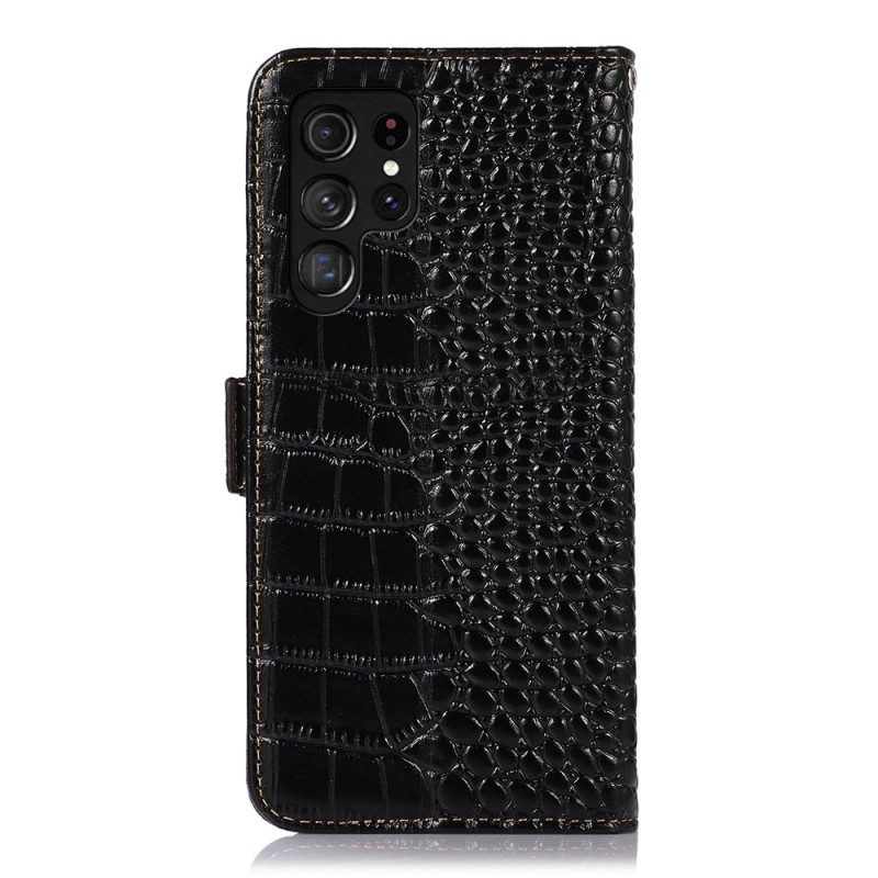 Skyddsfodral Samsung Galaxy S26 Ultra Rfid-blockering I Krokodilstil