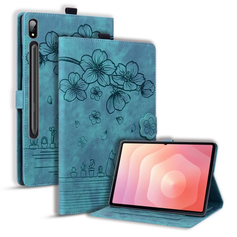 Skyddsfodral Samsung Galaxy Tab S11 Ultra Kattmotiv I Mockaeffekt