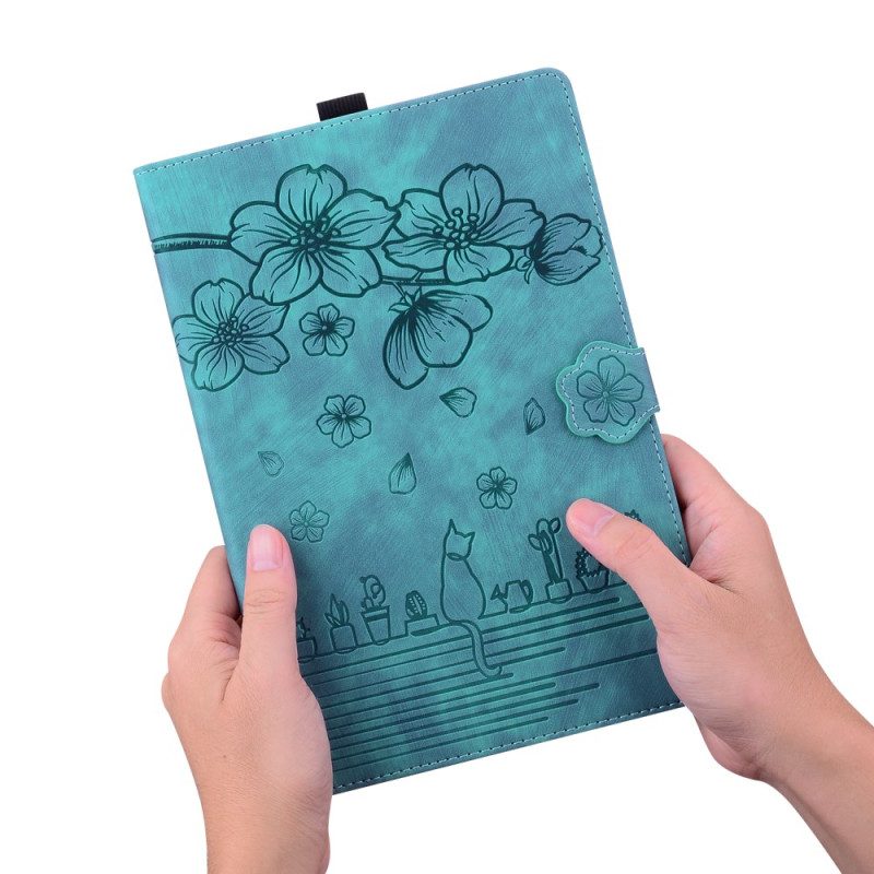 Skyddsfodral Samsung Galaxy Tab S11 Ultra Kattmotiv I Mockaeffekt