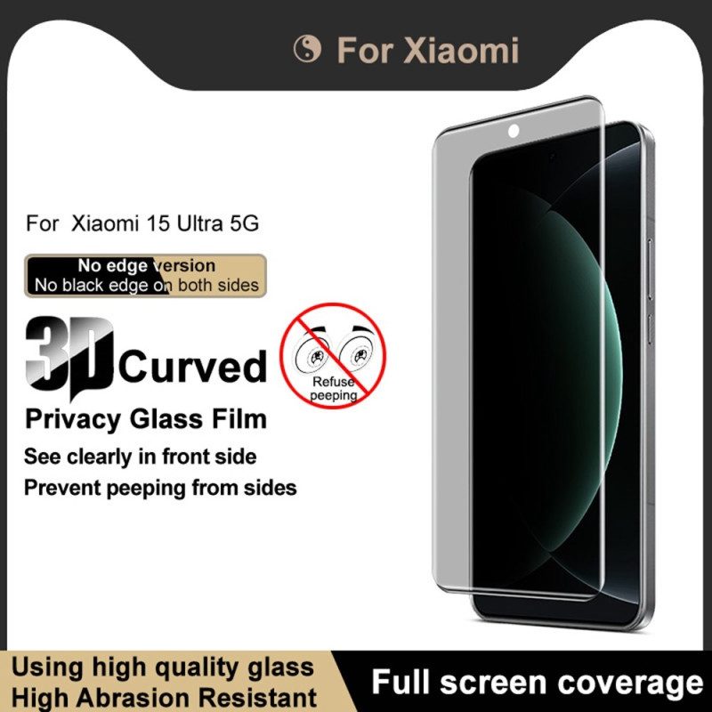Antispionskärmskydd I Härdat Glas För Xiaomi 15 Ultra
