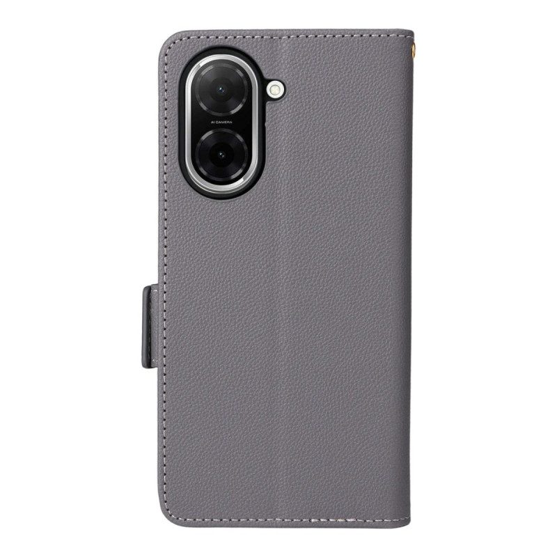 Fodral För Poco C71 Snodd Med Textur I Litchi