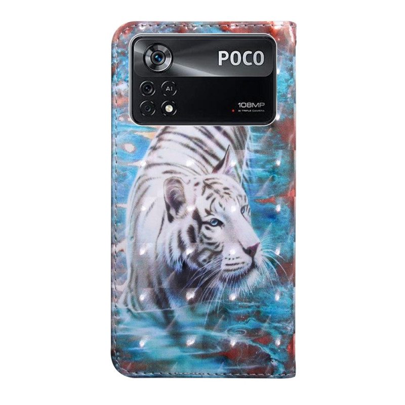 Fodral För Poco X4 Pro 5G Med Kedjar Fantastisk Strappy Tiger