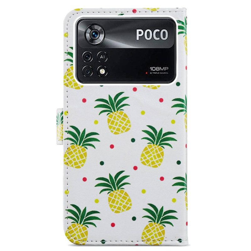Fodral För Poco X4 Pro 5G Med Kedjar Thong Ananas