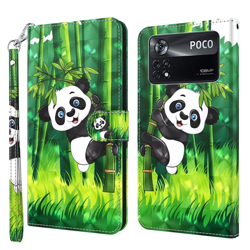 Fodral För Poco X4 Pro 5G Med Kedjar Thong Panda