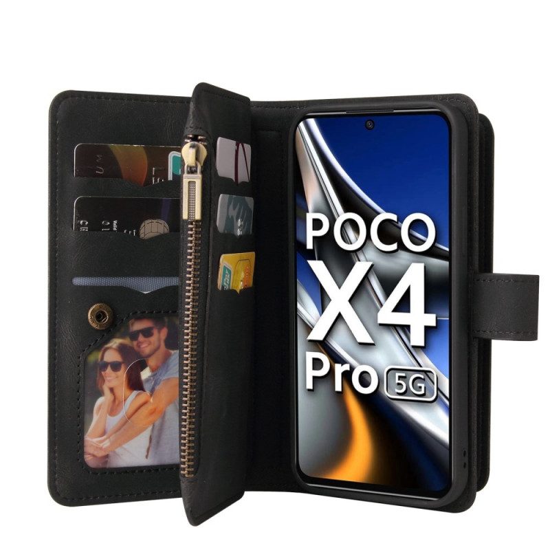 Fodral För Poco X4 Pro 5G Multifunktionsoptimerade Korthållare