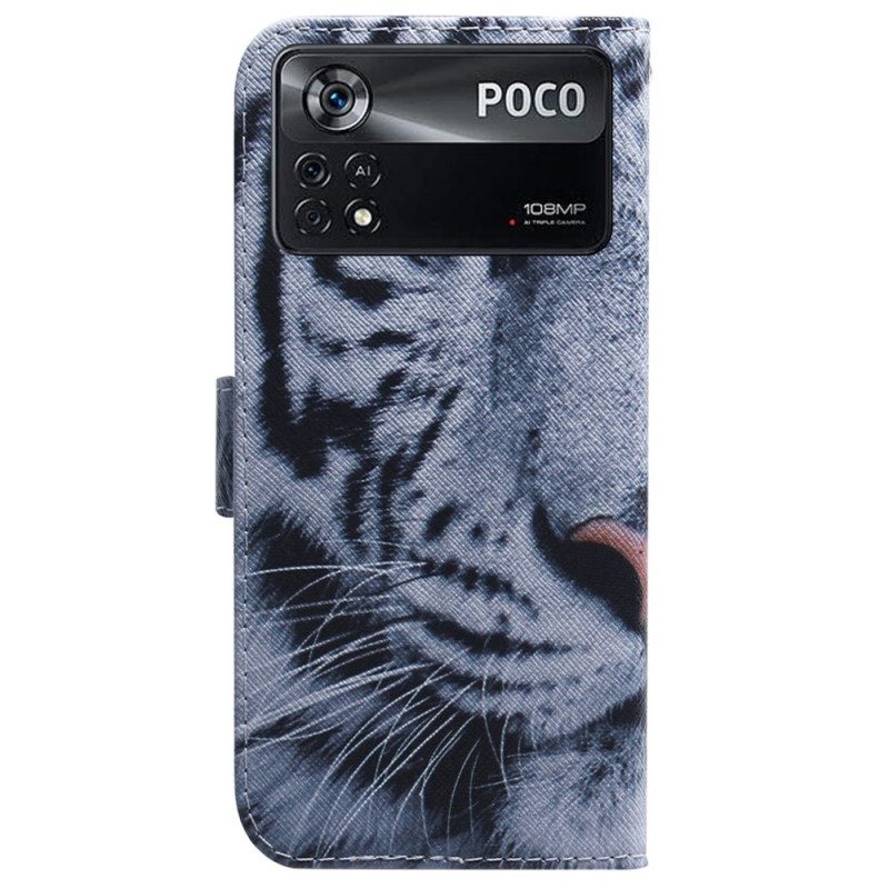 Fodral För Poco X4 Pro 5G Vit Tiger