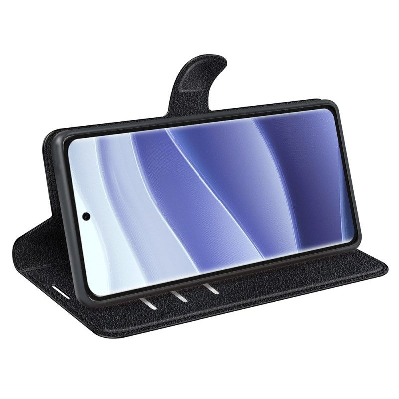 Fodral För Poco X7 5g Klassisk Litchikonstläder