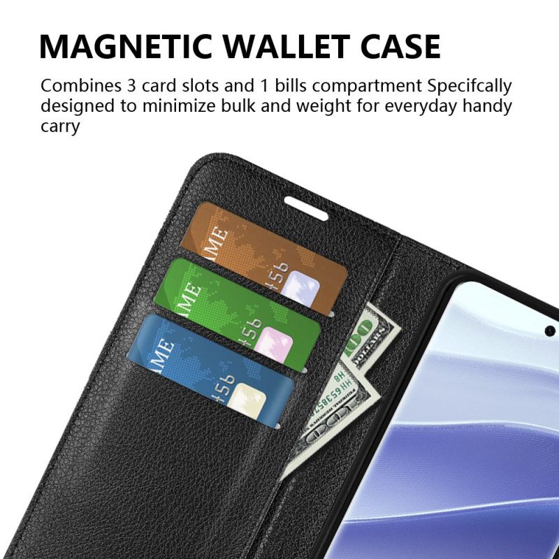 Fodral För Poco X7 5g Klassisk Litchikonstläder