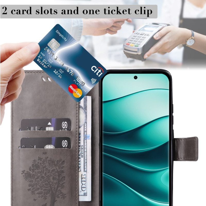 Fodral För Poco X7 5g Träd Och Katt