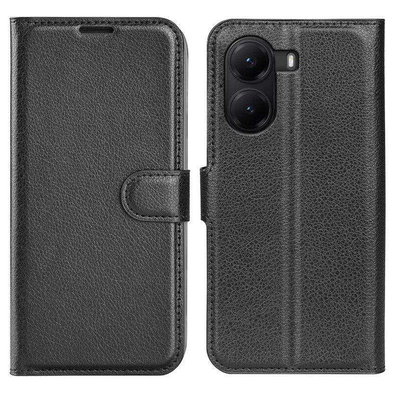 Fodral För Poco X7 Pro 5g Litchi-konstläder
