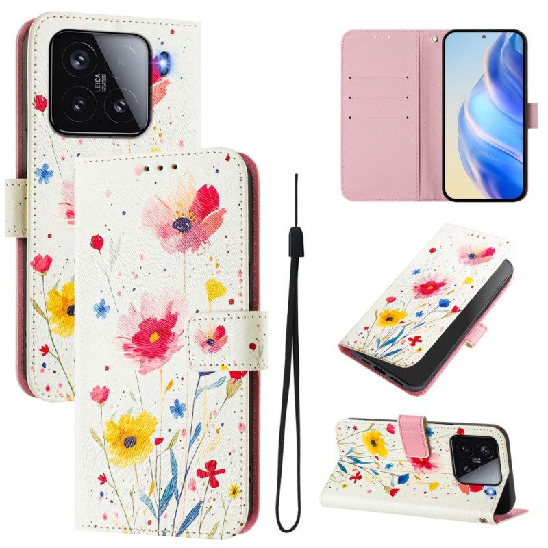 Fodral För Xiaomi 15 Blommotiv