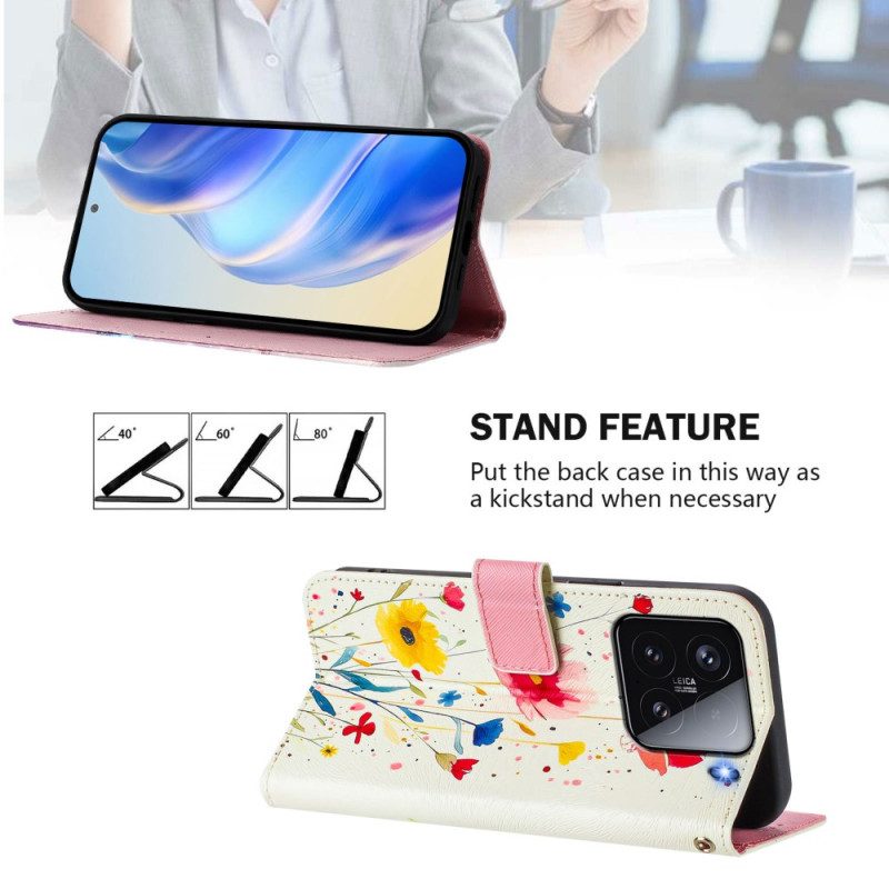 Fodral För Xiaomi 15 Blommotiv
