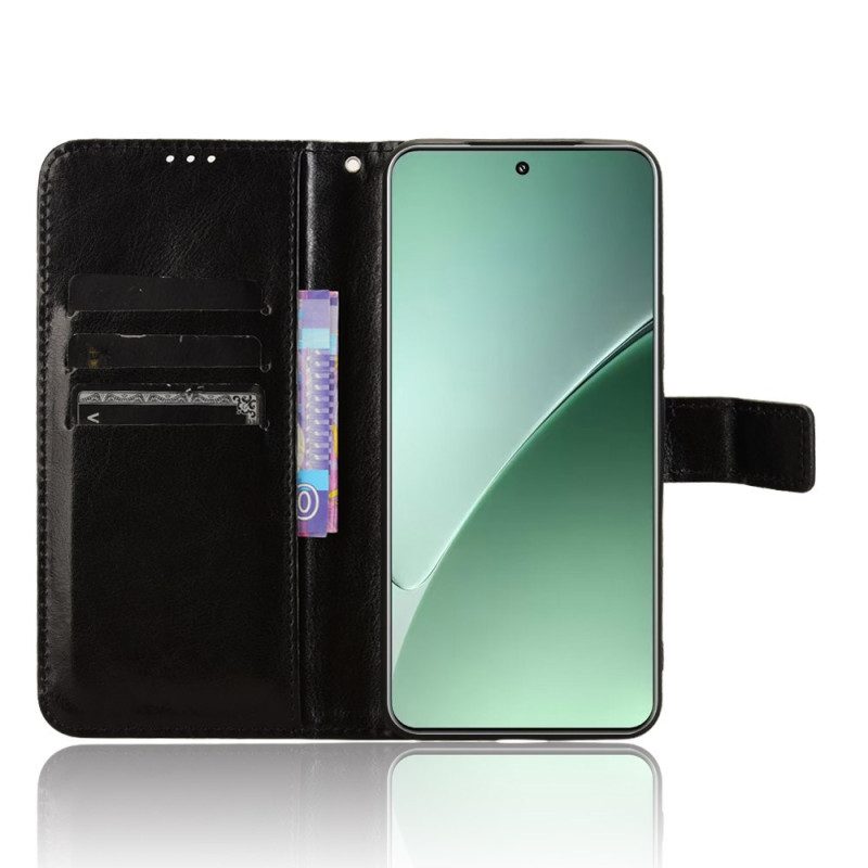 Fodral För Xiaomi 15 Pro Flashigt Konstläder Läder
