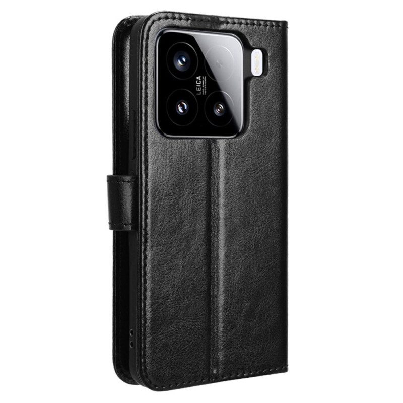 Fodral För Xiaomi 15 Pro Flashigt Konstläder Läder