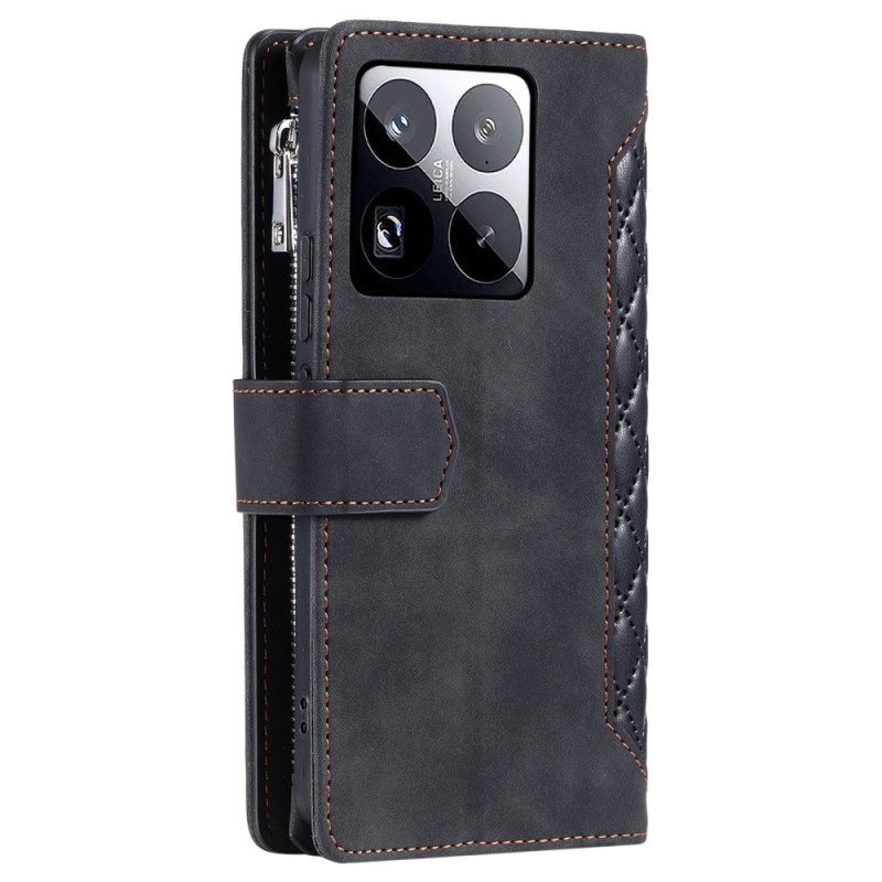 Fodral För Xiaomi 15 Pro Multifunktionell Quiltad Plånbok