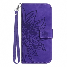 Fodral För Xiaomi 15 Pro Solrosmönstrad Rem