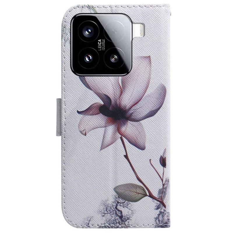 Fodral För Xiaomi 15 Rosa Blomma