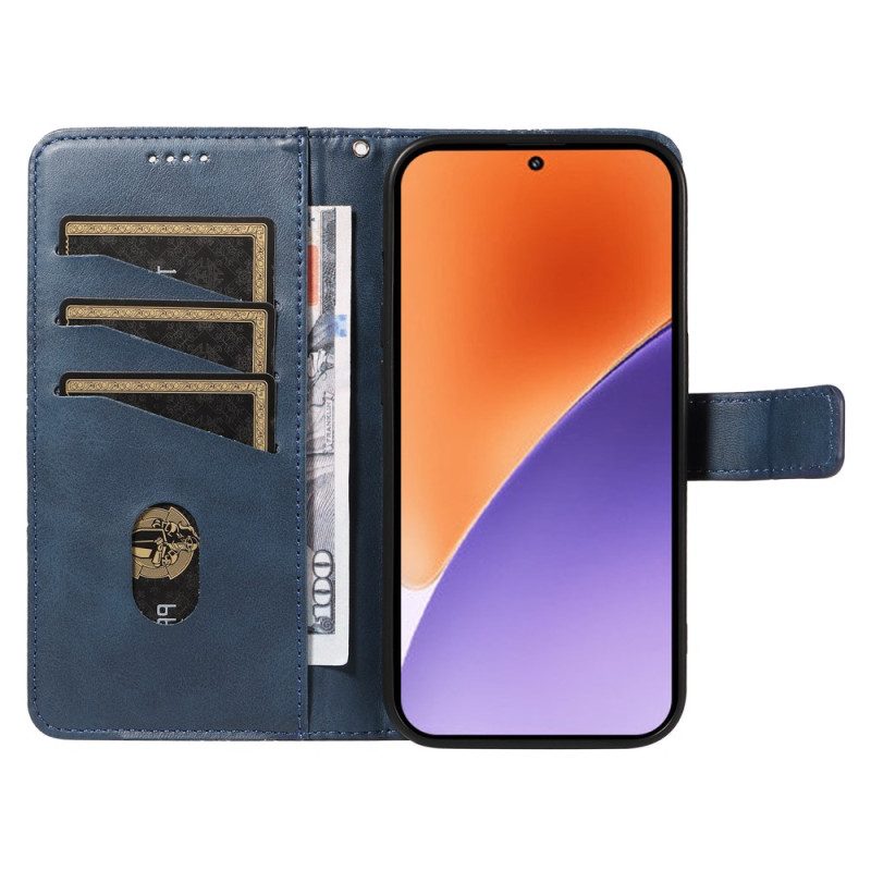 Fodral För Xiaomi 15 Tvåfärgade Linjer Och Ränder