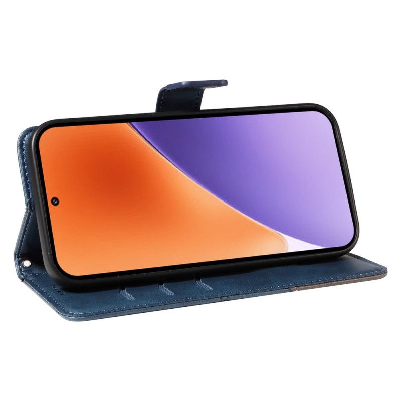 Fodral För Xiaomi 15 Tvåfärgade Linjer Och Ränder