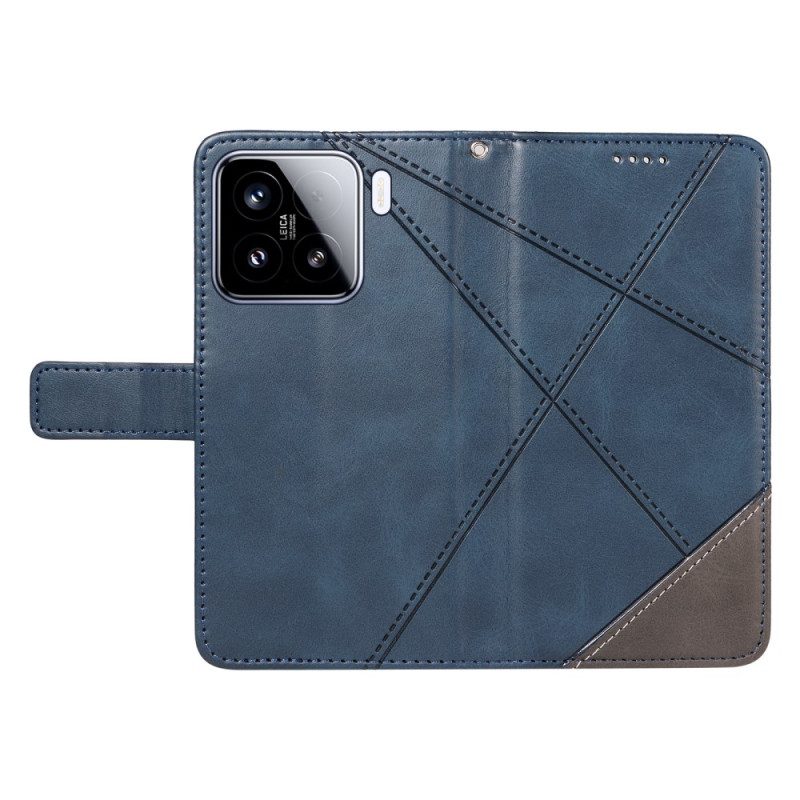 Fodral För Xiaomi 15 Tvåfärgade Linjer Och Ränder
