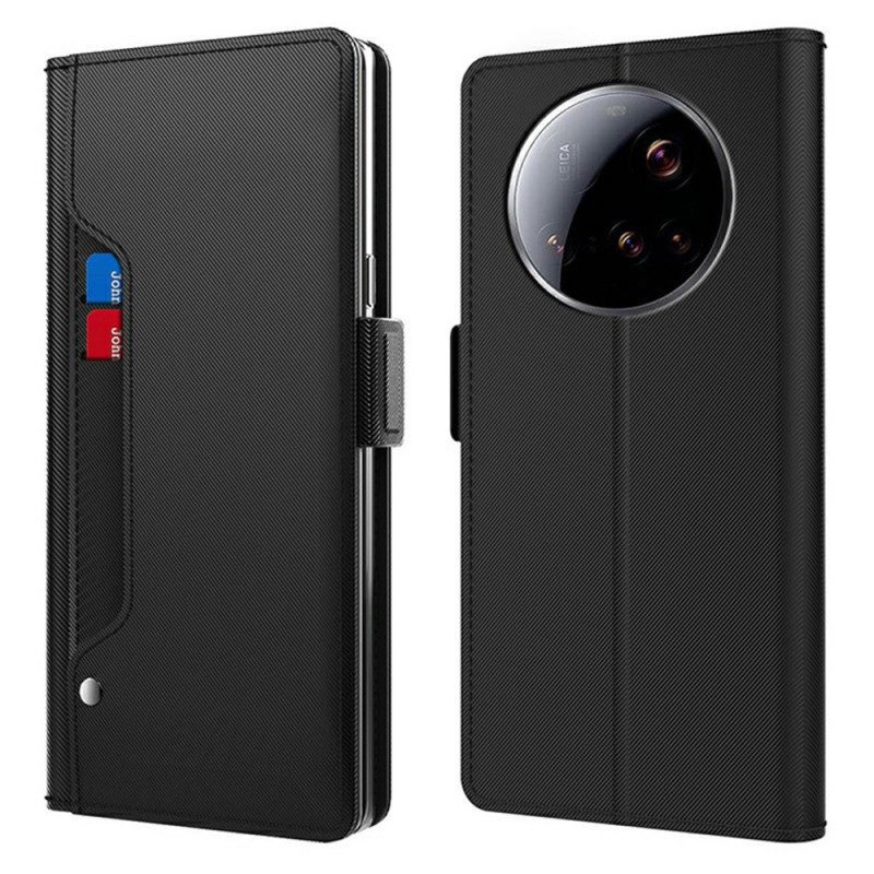 Fodral För Xiaomi 15 Ultra Avtagbar Spegel Och Korthållare