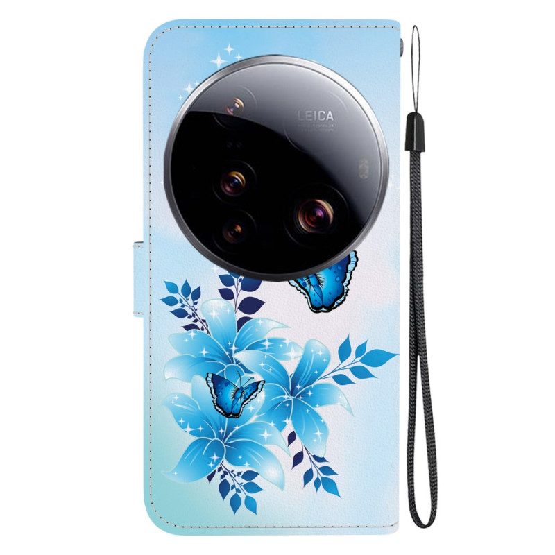 Fodral För Xiaomi 15 Ultra Blommiga Fjärilar