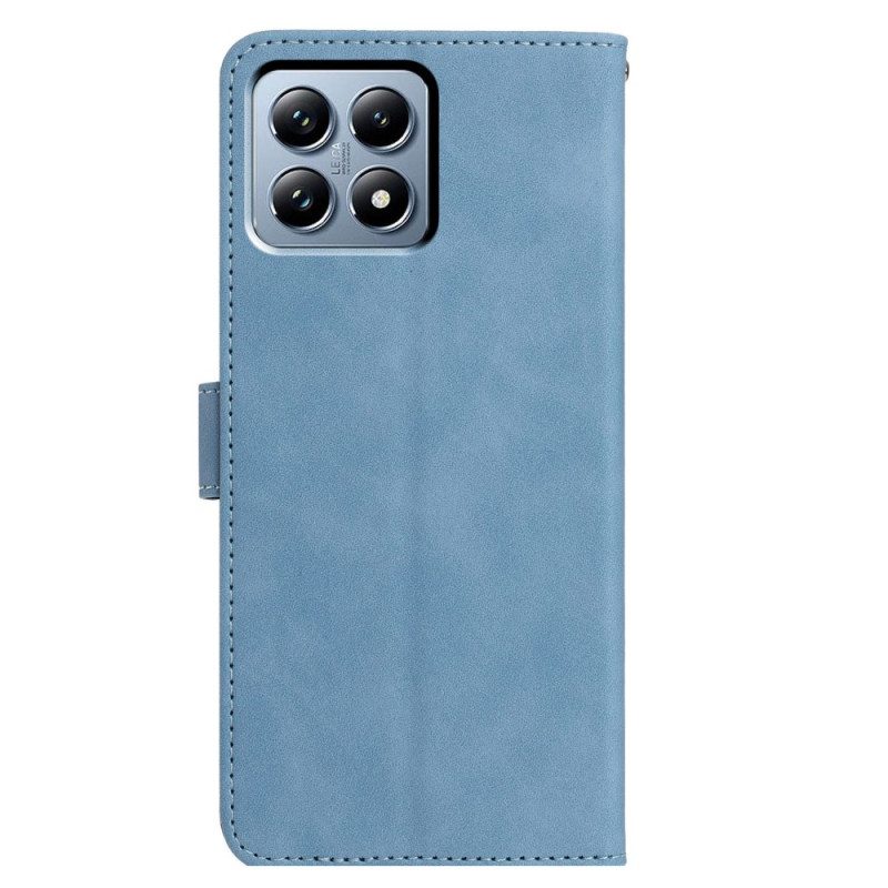 Fodral För Xiaomi 15t Fjärils- Och Blomtryck