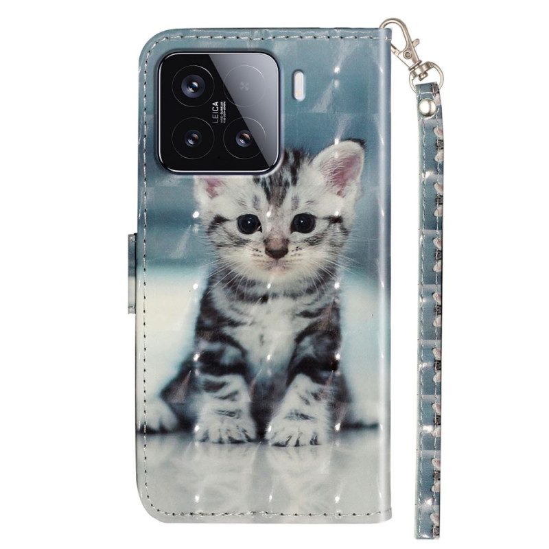 Fodral För Xiaomi 15t Pro Kattunge Med Nyckelband