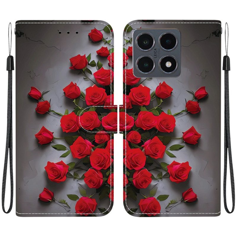 Fodral För Xiaomi 15t Röda Rosor